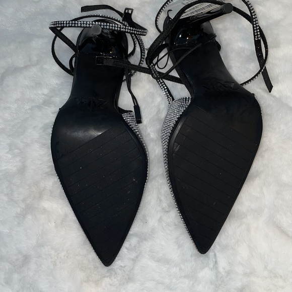 NWT Zara rhinestone open back pointy toe heels - Picture 5 of 7